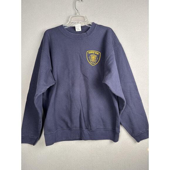 Vintage Newport News Fire Dept Sweater Mens XL Deluxe Crewneck 90s USA - Picture 1 of 16